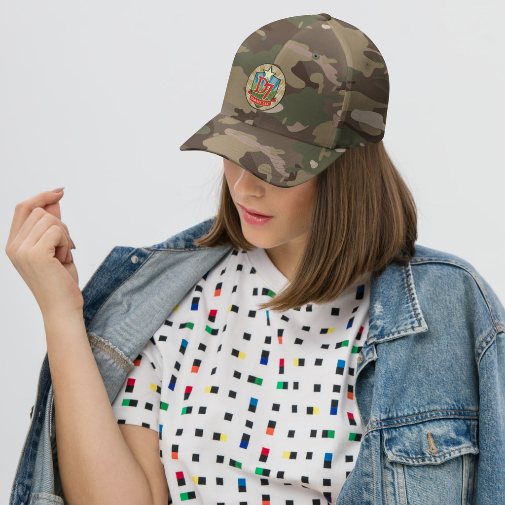 D7 Farms Flexfit Cap in Multicam Green - front view