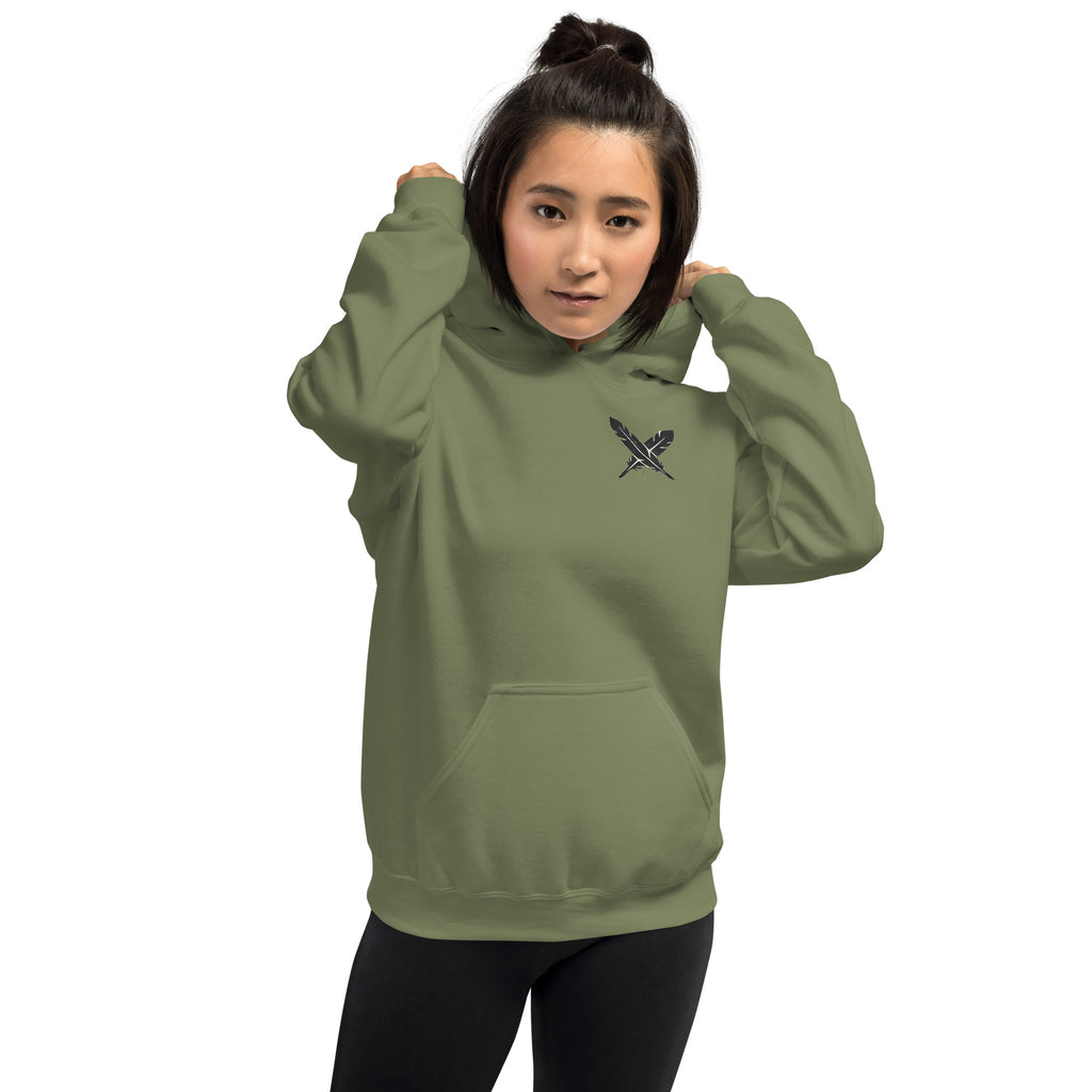 Cluck Around and Find Out hoodie in Military Green - front view