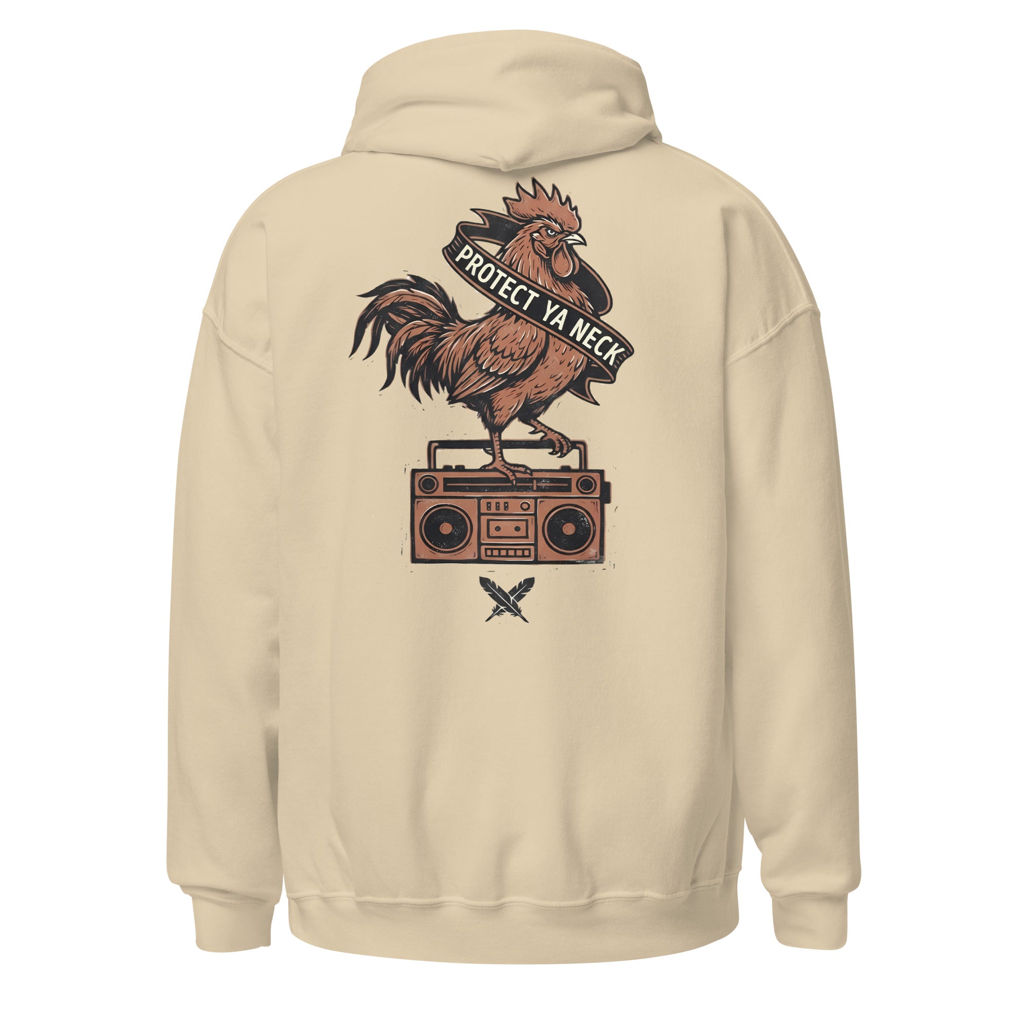 Protect Ya Neck Hoodie in Sand - back view