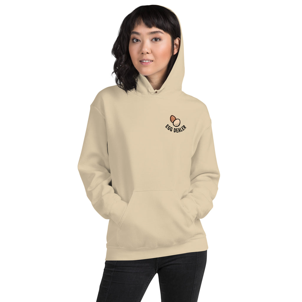Egg Dealer Hoodie in Sand - front view